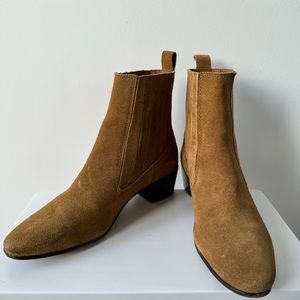 Zara Genuine Leather Suede Chelsea Boots